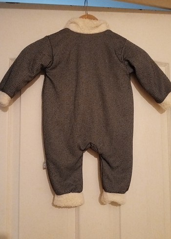 Gri Düğmeli Bebek Tulum - Görsel 7