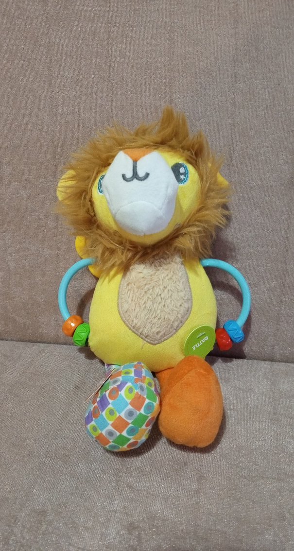 Renkli Aslan Diş Kaşıyıcı ve Çıngırak Oyuncak - Görsel 3