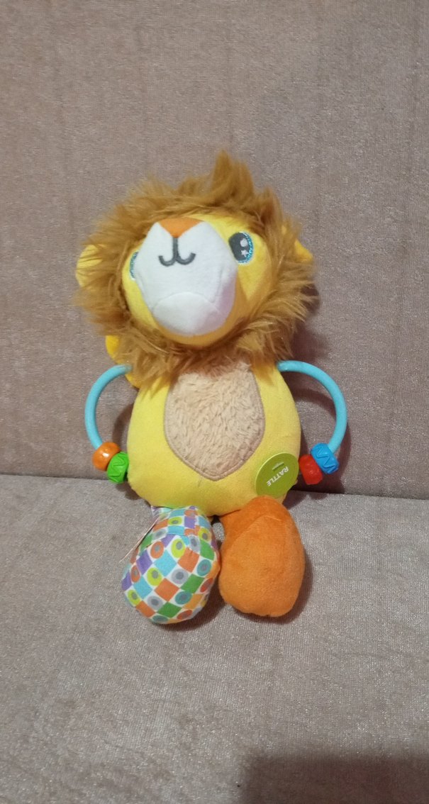 Renkli Aslan Diş Kaşıyıcı ve Çıngırak Oyuncak - Görsel 4