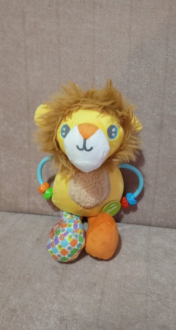 Renkli Aslan Diş Kaşıyıcı ve Çıngırak Oyuncak - Görsel 5