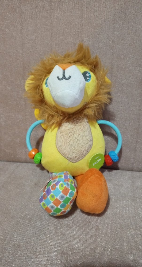 Renkli Aslan Diş Kaşıyıcı ve Çıngırak Oyuncak - Görsel 2