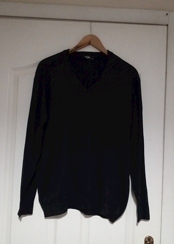 Siyah V Yaka Erkek Triko Kazak - Görsel 5