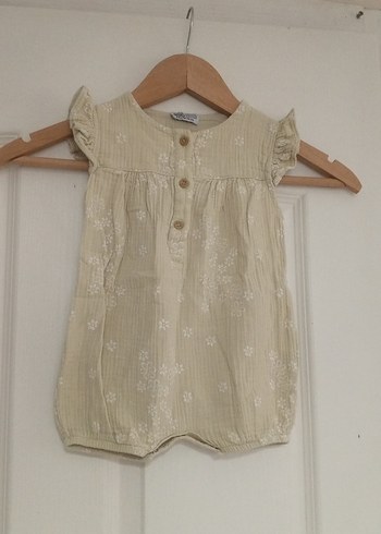 Bej Nakışlı Bebek Kız Tulum - Görsel 2