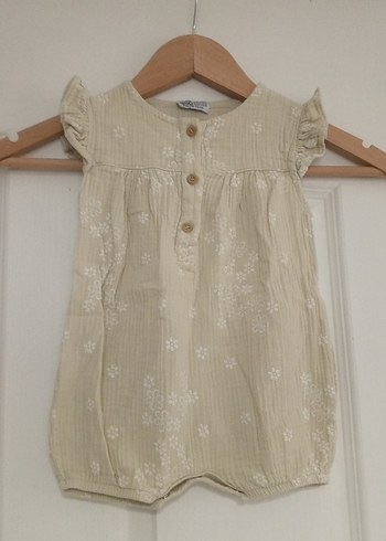 Bej Nakışlı Bebek Kız Tulum - Görsel 5