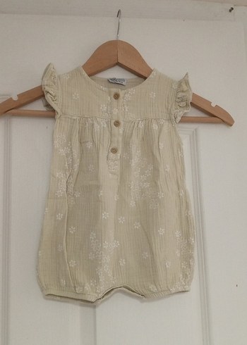 Bej Nakışlı Bebek Kız Tulum - Görsel 3