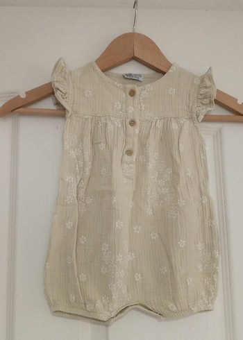 Bej Nakışlı Bebek Kız Tulum - Görsel 6