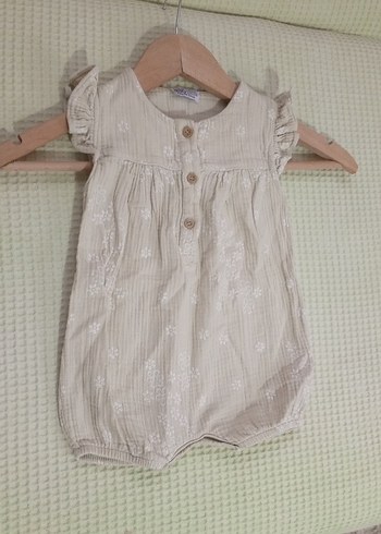 Bej Nakışlı Bebek Kız Tulum - Görsel 7