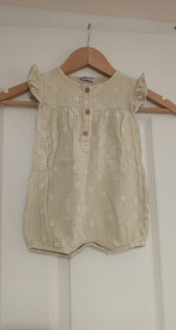 Bej Nakışlı Bebek Kız Tulum - Görsel 4