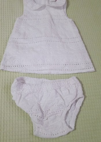 Dantel Detaylı Beyaz Kız Elbisesi - Görsel 5