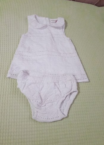 Dantel Detaylı Beyaz Kız Elbisesi - Görsel 3