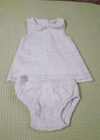 Dantel Detaylı Beyaz Kız Elbisesi - Görsel 7