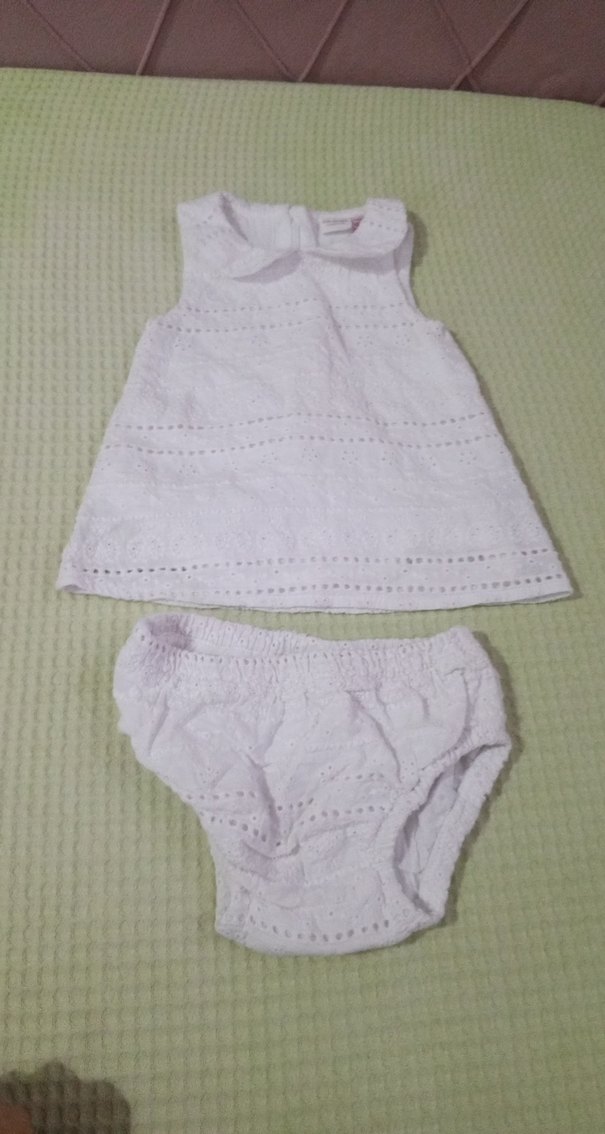 Dantel Detaylı Beyaz Kız Elbisesi - Görsel 4