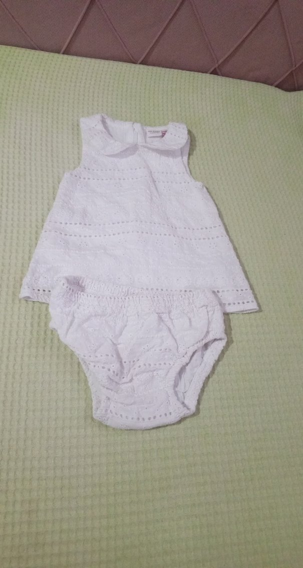 Dantel Detaylı Beyaz Kız Elbisesi - Görsel 3