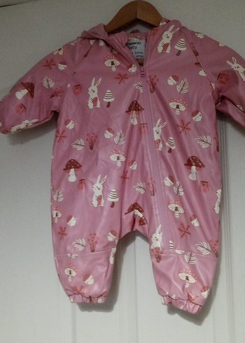 Pembe Baskılı Bebek Tulum - Görsel 13