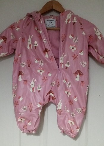 Pembe Baskılı Bebek Tulum - Görsel 7