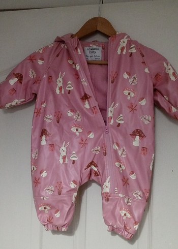 Pembe Baskılı Bebek Tulum - Görsel 4