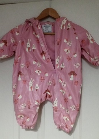 Pembe Baskılı Bebek Tulum - Görsel 5