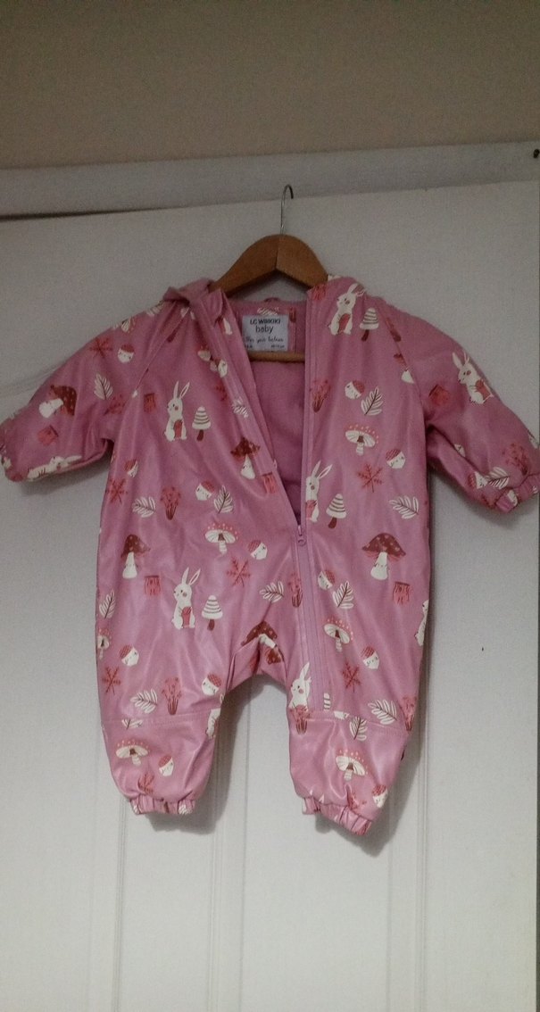 Pembe Baskılı Bebek Tulum - Görsel 3