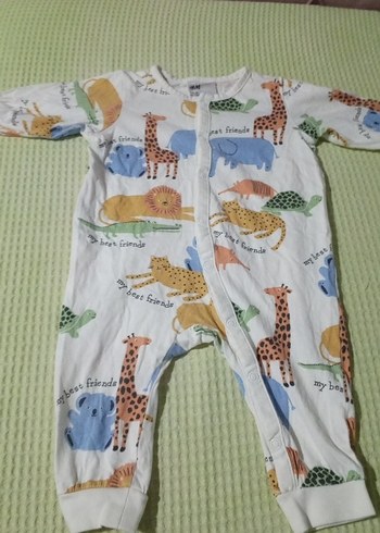 Uzun Kollu Fermuarlı Bebek Tulumu - Görsel 3