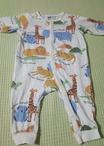 Uzun Kollu Fermuarlı Bebek Tulumu - Görsel 2