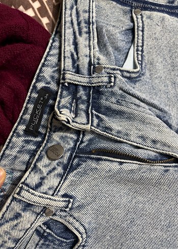 Gri Yırtık Detaylı Kadın Denim Pantolon - Görsel 3