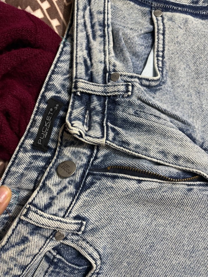 Gri Yırtık Detaylı Kadın Denim Pantolon - Görsel 3