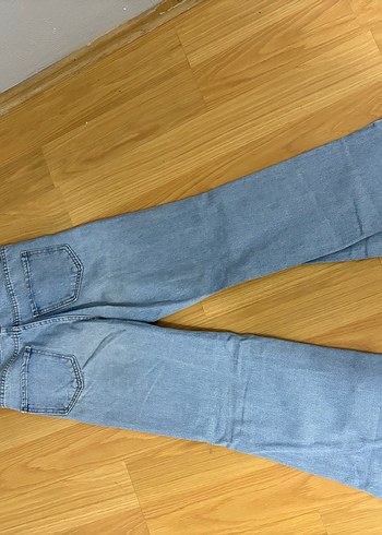 Kadın Mavi Midi Boy Regular Fit Denim Pantolon - Görsel 2