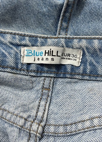 Yırtık Detaylı Mavi Kadın Denim Pantolon - Görsel 3