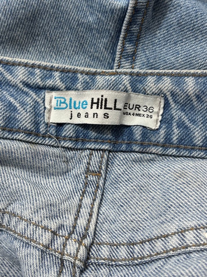 Yırtık Detaylı Mavi Kadın Denim Pantolon - Görsel 3