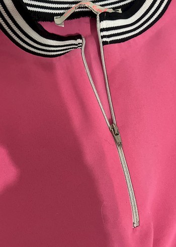 Pembe Fermuarlı Hamile Tişörtü ya da oversize elbise - Görsel 3