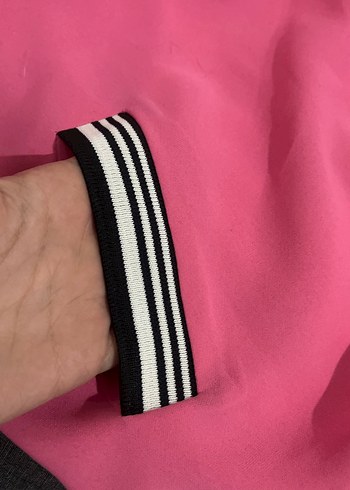 Pembe Fermuarlı Hamile Tişörtü ya da oversize elbise - Görsel 2