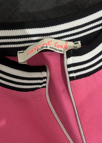 Pembe Fermuarlı Hamile Tişörtü ya da oversize elbise - Görsel 4