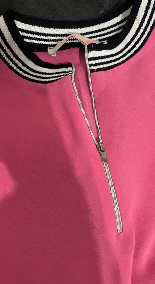 Pembe Fermuarlı Hamile Tişörtü ya da oversize elbise - Görsel 3