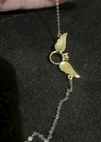 Kanatlı Detaylı Altın Renk Zincir bileklik - Görsel 3