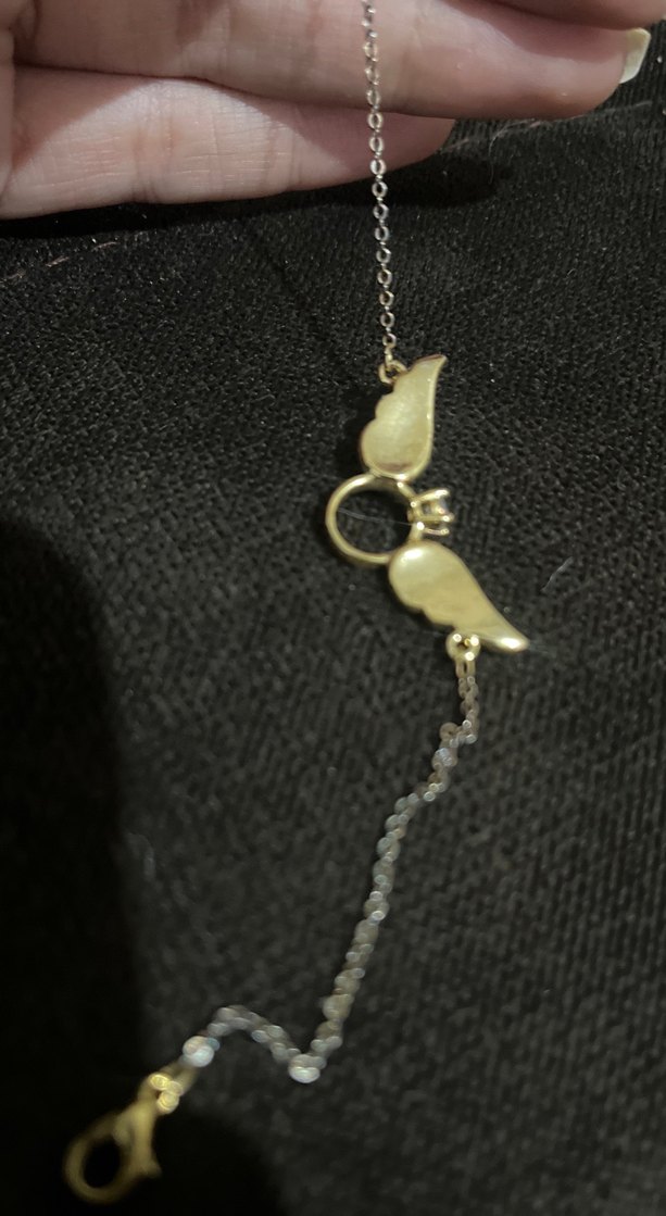 Kanatlı Detaylı Altın Renk Zincir bileklik - Görsel 3