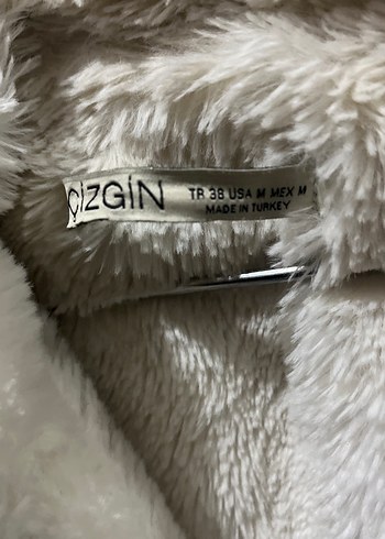 Gri Kadın Peluş Detaylı Denim Ceket - Görsel 2