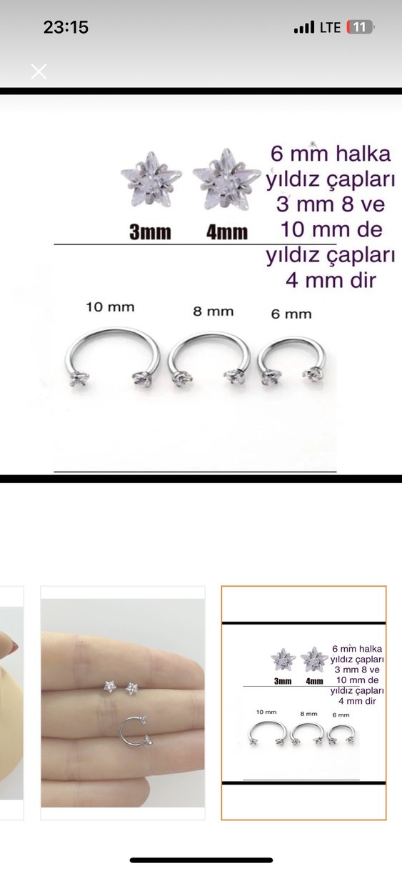 Yıldız piercing - Görsel 2