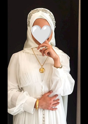 Uzun Yeşil Nakışlı Drapeli Abiye - Görsel 8