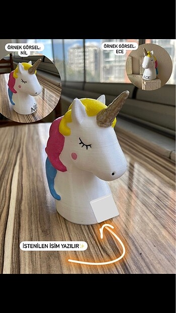 İsme Özle Unicorn Kumbara