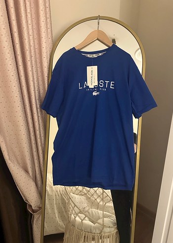 Lacoste Erkek Mavi Oversize Tişört