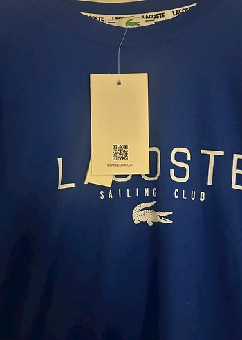 m Beden mavi Renk Lacoste Erkek Mavi Oversize Tişört