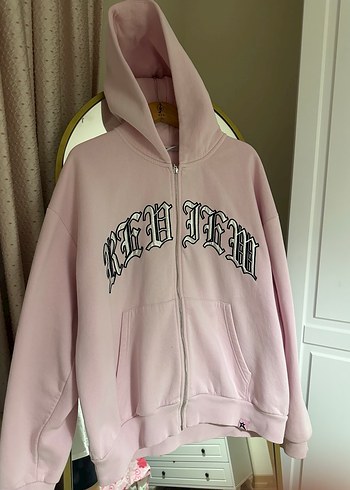 Review Pembe Kapüşonlu Fermuarlı Ceket