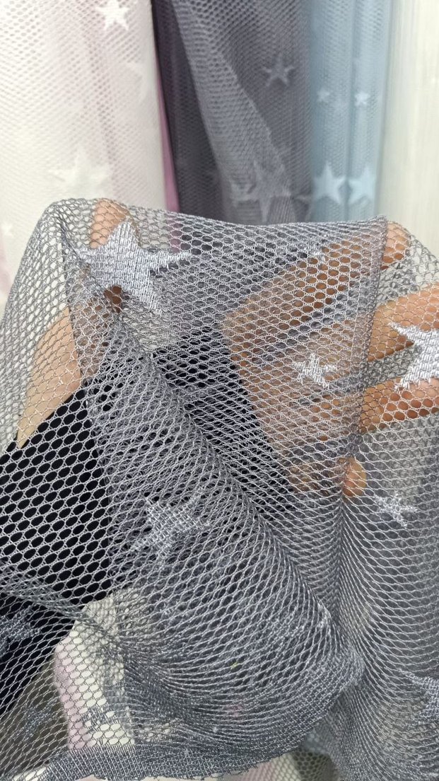 Nakışlı Beyaz Tül Perde - Görsel 3