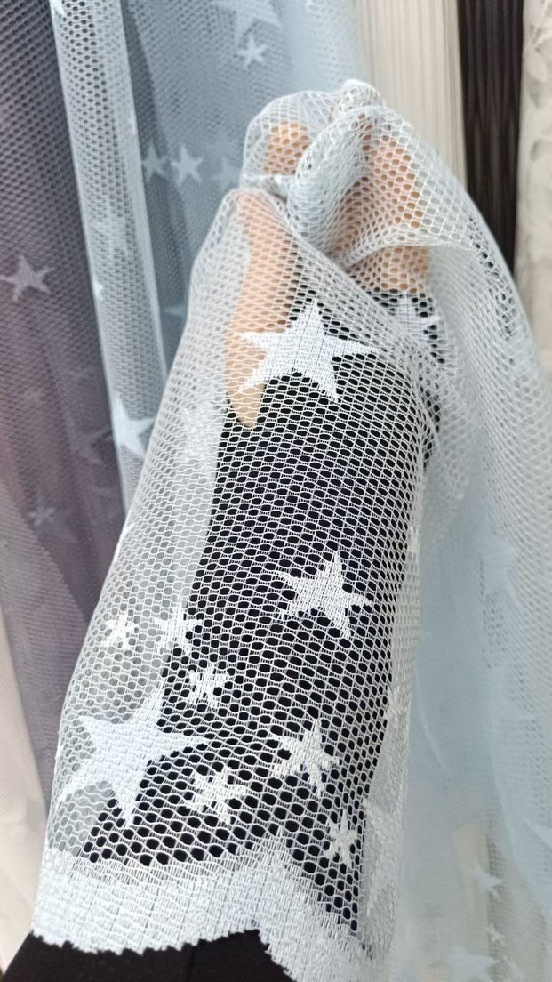 Nakışlı Beyaz Tül Perde - Görsel 2