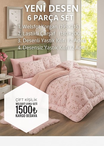 Çift Kişilik Welsoft Uyku Seti - Görsel 15