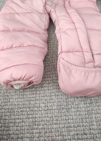 Kız Bebek Pembe Kürklü Tulum - Görsel 4