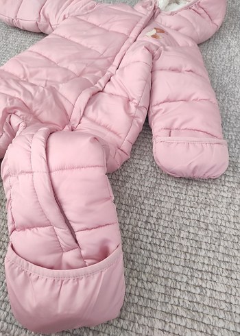 Kız Bebek Pembe Kürklü Tulum - Görsel 5