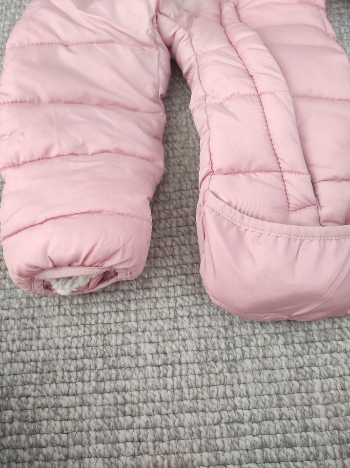 Kız Bebek Pembe Kürklü Tulum - Görsel 4