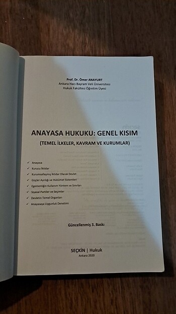  Anayasa Hukuku Genel Kısım