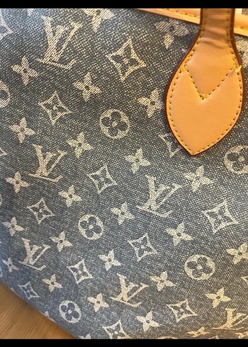 Louis Vuitton Gri Denim Kadın Omuz Çantası - Görsel 12